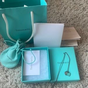 Tiffany & Co blue heart necklace